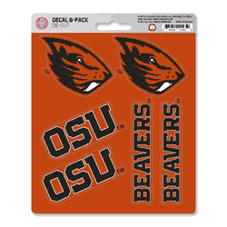 Oregon State Beavers 6 Count Mini Decal Sticker Pack