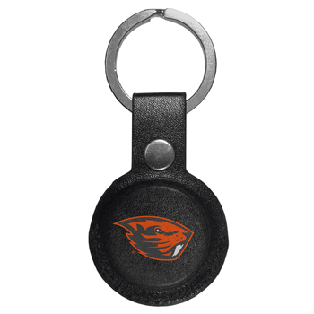 Oregon State Beavers AirTag Compatible Leather Key Chain