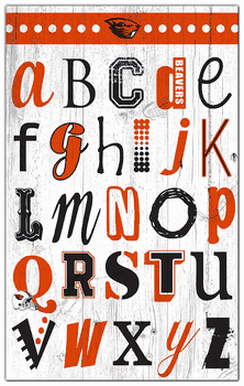 Oregon State Beavers Alphabet 11x19 Sign