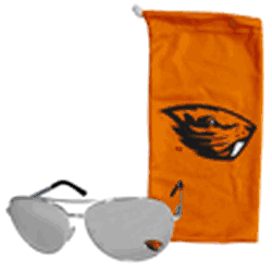 Oregon State Beavers Aviator Sunglasses and Bag Set