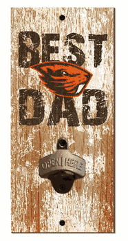 Oregon State Beavers Best Dad Bottle Opener Wood Sign