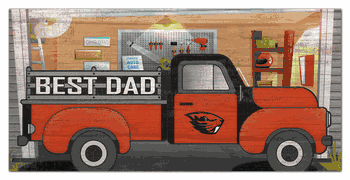 Oregon State Beavers Best Dad Truck 6x12 Sign
