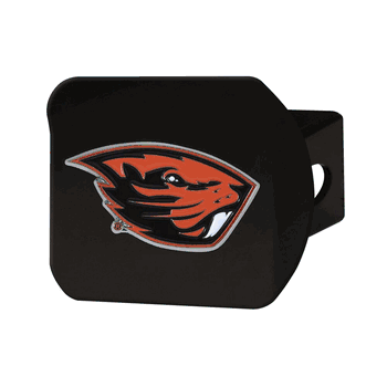 Oregon State Beavers Black Metal Hitch Cover - 3D Color Emblem