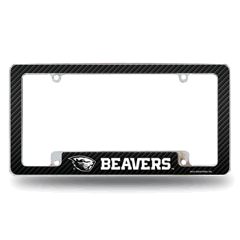 Oregon State Beavers - Carbon Fiber Design - All Over Chrome Frame