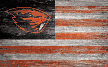 Oregon State Beavers Distressed Flag 11x19