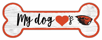 Oregon State Beavers Dog Bone 6x12 Sign