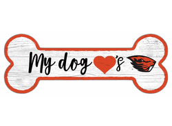 Oregon State Beavers Dog Bone 6x12 Sign