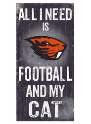 Oregon State Beavers Football and My Cat 6x12 Sign