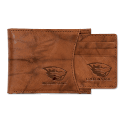 Oregon State Beavers  Genuine Leather Slider Wallet