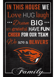 Oregon State Beavers In This House 17x26
