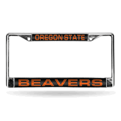 Oregon State Beavers Laser Chrome Frame Black Insert