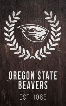 Oregon State Beavers Laurel Wreath 11x19 Sign