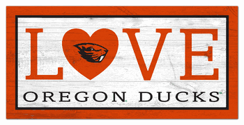 Oregon State Beavers Love 6x12 Sign