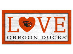 Oregon State Beavers Love 6x12 Sign