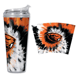 Oregon State Beavers Metallic Tye Dye 24Oz Acrylic Tumbler W/Hinged Lid