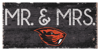 Oregon State Beavers Mr & Mrs Sign