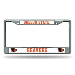 Oregon State Beavers Standard Chrome Frame with Plastic Inserts 12" x 6" Car/Truck Auto Accessory