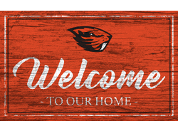 Oregon State Beavers Team Color Welcome 11x19 Sign