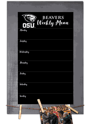 Oregon State Beavers Weekly Chalkboard with frame & clothespins 11x19 Sign