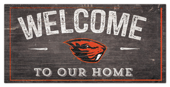 Oregon State Beavers Welcome Distressed 6 x 12