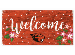 Oregon State Beavers Welcome Floral 6x12 Sign