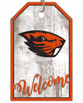 Oregon State Beavers Welcome Team Tag 11x19 Sign