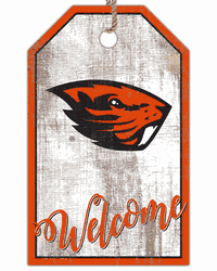 Oregon State Beavers Welcome Team Tag 11x19 Sign