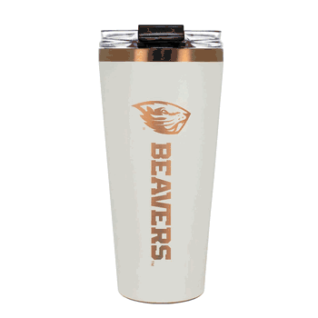 Oregon State Beavers 32oz Crème and Copper Big Slim Tumbler with Straw
