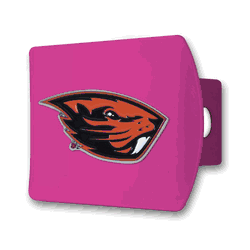 Oregon State Pink Metal Hitch Cover with  3D Color Emblem