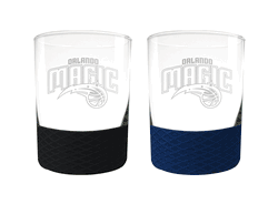 Orlando Magic 2pc Laser Etched Commissioner Rocks Glass Set