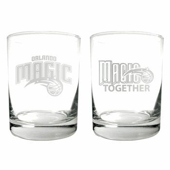 Orlando Magic 2pc Rocks Glass Set