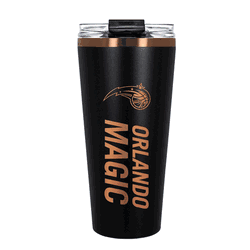 Orlando Magic 32oz Black and Copper Big Slim with Straw