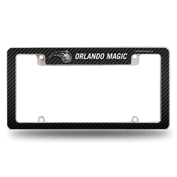 Orlando Magic Black 12" x 6" Chrome All Over Automotive License Plate Frame