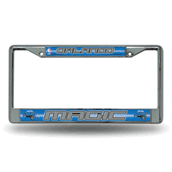 Orlando Magic Classic 12" x 6" Silver Bling Chrome Car/Truck/SUV Auto Accessory