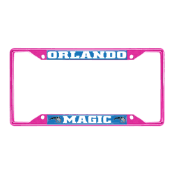Orlando Magic Pink Metal License Plate Frame - 6.25"x12.25"