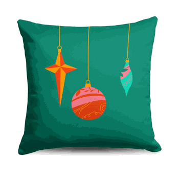 Ornaments Throw Pillow 18X18 Inches