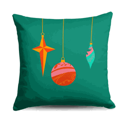 Ornaments Throw Pillow 18X18 Inches