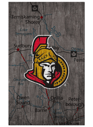Ottawa Senators 11x19 City Map Sign