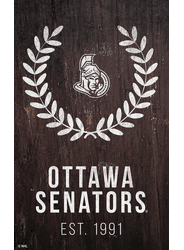 Ottawa Senators 11x19 Laurel Wreath Sign