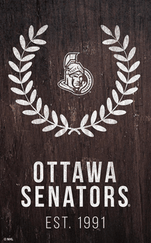 Ottawa Senators 11x19 Laurel Wreath Sign
