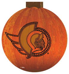 Ottawa Senators 12 in. Halloween Pumpkin Sign