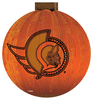 Ottawa Senators 12 in. Halloween Pumpkin Sign