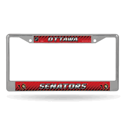 Ottawa Senators  12" x 6" Chrome Frame With Decal Inserts