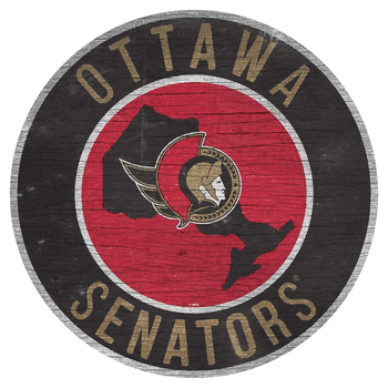 Ottawa Senators 12in. Circle w/State Sign