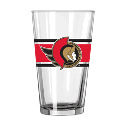 Ottawa Senators 16oz Stripe Pint Glass