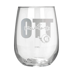 Ottawa Senators 17oz Stemmless Wine Glass