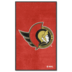 Ottawa Senators 3X5 High-Traffic Mat with Durable Rubber Backing - Portrait Orientation