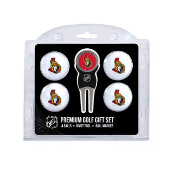 Ottawa Senators 4 Ball Gift Set + Divot Tool & Marker