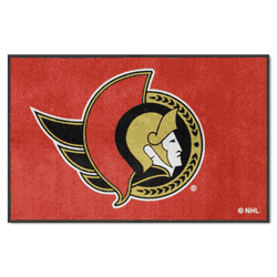 Ottawa Senators 4X6 High-Traffic Mat with Durable Rubber Backing - Landscape Orientation