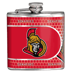 Ottawa Senators 6oz Stainless Steel Flask with Metallic Graphics